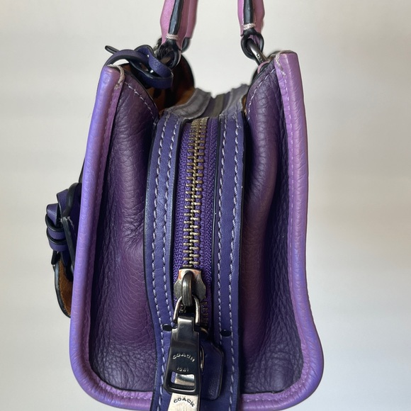 Coach 1941 mini Rogue 17 in Iris / purse color block with charms all included. - Picture 6 of 9
